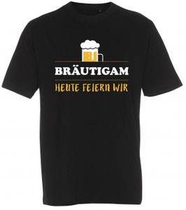 Bräutigam Bier T-Shirt schwarz