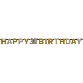 Happy Birthday Silber/Gold oder Bunt