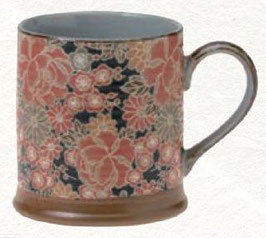 mug "seasonal flower yuzen dark blue"