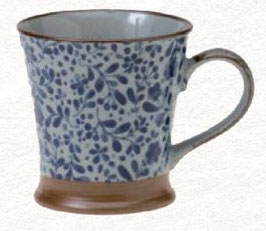 Mug Rappa "indigo blue flower"