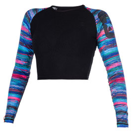 Mystic Dazzled L/S Croptop Women Purple Rainbow