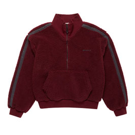 Mystic Teddy Zip Up Sweat Women Red Wine