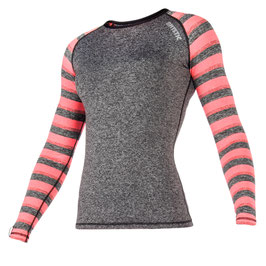 Mystic Dazzled Rash Vest L/S Coral in S