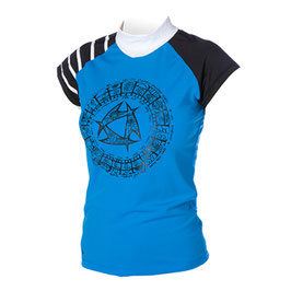 Mystic Maori Rash Vest Capsleeves Women Blue S