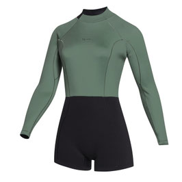 Mystic Lunar Longarm Shorty 2/2mm Bzip Dark Olive