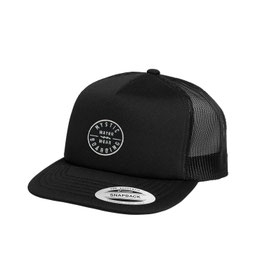 Mystic Boarding Flat Cap Black