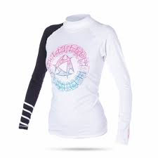 Mystic Maori Rash Vest L/S Women White Black