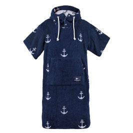 Atlantic Shore Anchor Poncho Navy