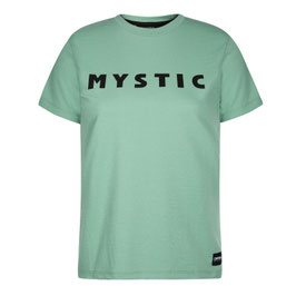 Mystic Brand Tee Women Big Logo Seasalt Green