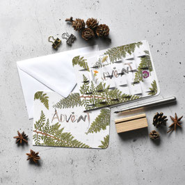 Mini Advents-kalender mit Farn & Blüten