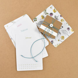 DIY Kalender-blätter blanko & Blumen-presse MDF