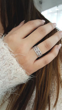 Bague feuille diamant