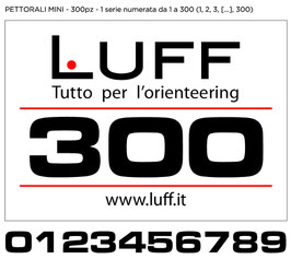 PETTORALI PER GARA PERSONALIZZABILI 300 PEZZI MINIMO - RIF L571