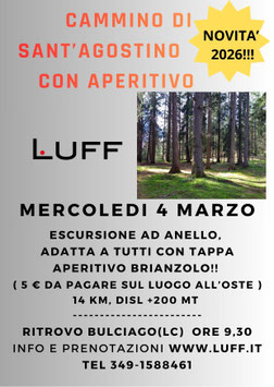 ESCURSIONE IL CAMMINO DI SANT'AGOSTINO - TAPPA - NOVITA' 2026 - CON APERITIVO!!!