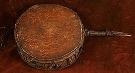 Instrumento tibetano. Tambor chamánico tibetano, Dhyangro.