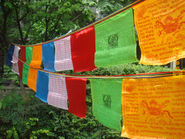 Banderas tibetanas de oración Seda