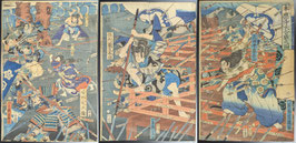 芳幾　本應寺大合戦之図