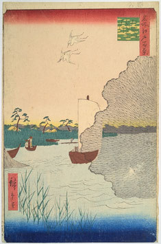 広重　名所江戸百景　利根川ばらばらまつ