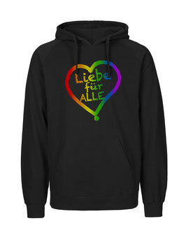 «Liebe für Alle» Hoodie Regenbogen - "Vorne Druff"