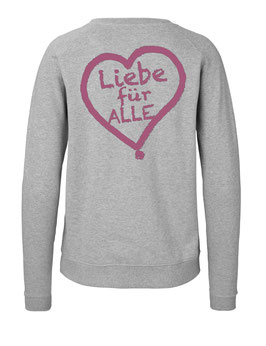 Taillierter «Liebe für Alle» Sweater pink - "Doppelt Beherzt"