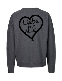 «Liebe für Alle» Sweater schwarz - "Doppelt Beherzt"