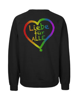 «Liebe für Alle» Hoodie Regenbogen - "Doppelt Beherzt"