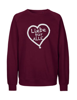 «Liebe für Alle» Sweater weiß - "Vorne Druff"