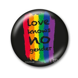 Love Knows No Gender Button Schwarz