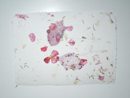 A4, Büttenpapier, Mohn, Pelargonie, Gräser, doppelt geschöpft, Einzelblatt