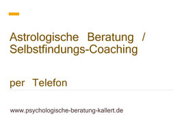 Astrologische Beratung (per Telefon)