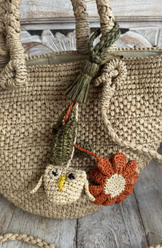 IBELIV BAG CHARM WHITE OWL