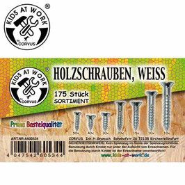 Box Holzschrauben weiß sortiert - Kids at Work