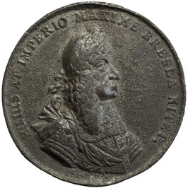 Leopold I., Zinn-Medaille,  Abguss, Breslau, 1669