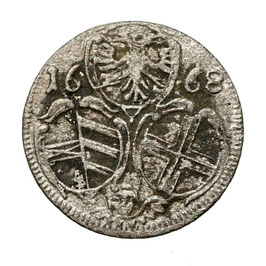 Leopold I. (1657-1705), einseitiger 2 Pfennig, 1668, Wien