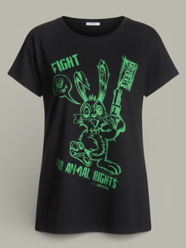 T-Shirt, FIGHT FOR ANIMAL RIGHTS - neon
