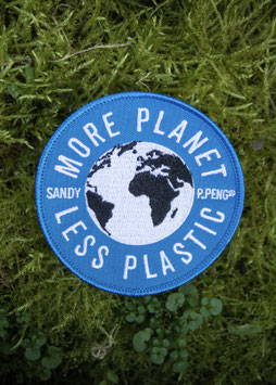 Aufnäher, More Planet - Less Plastic