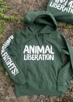 unisex, Hoodie mit Kapuze, ANIMAL LIBERATION, green