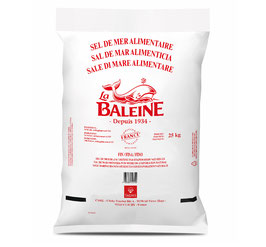 La Baleine französisches Meersalz fein mit Trennmittel - 25 kg Sack