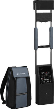 PORTE VOIX PORTABLE 50 W, USB, MP3, BT, FORME SAC À DOS