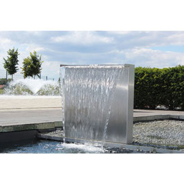 600mm breiter Wasserfall, Waterfall Set 60 Solo in modernem Edelstahl-Design 4VA