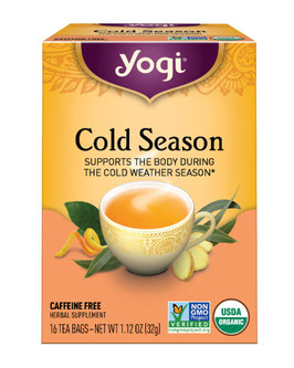 Yogi tea Cold Season orgánico - Caja x 16 Filtrantes.