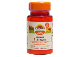Vitamina B12 Sublingual x 90 tabletas X 5000 mcg (Vegetariano, Gluten Free, Sin Lactosa)