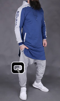 Qamis Be Hood Oberteil Farbe Blau