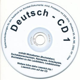 sc01:  CD 1 - Übungen zur Laut-/ Buchstabenstruktur von Wörtern