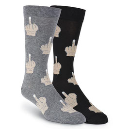 Men's Middle Finger Socks Gray