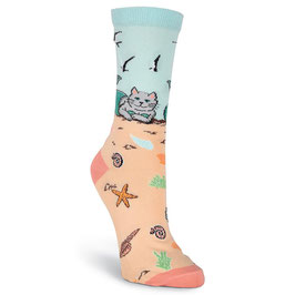 Mermaid Cat Crew Socks