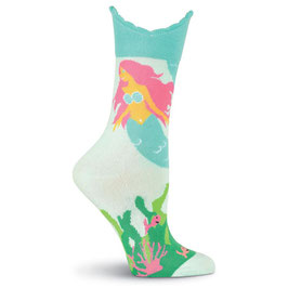 Women's Wide Mouth Mermaid Tail Crew Socks
