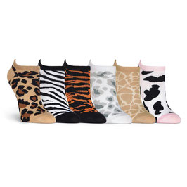 Animal Prints 6 Pair Pack Socks