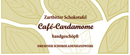 Zartbitter Schokoladentafel  70% mit "Cafe-Cardamome"