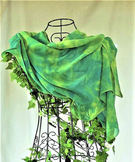 Tuch IMMERGRÜN, Georgette 110x110cm